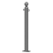 Ornamental bollard | Series 478B | � 76 mm | stationary, to be fixed by plugswith base plate 100 x 150 mm | without lock | with 2 eyelets